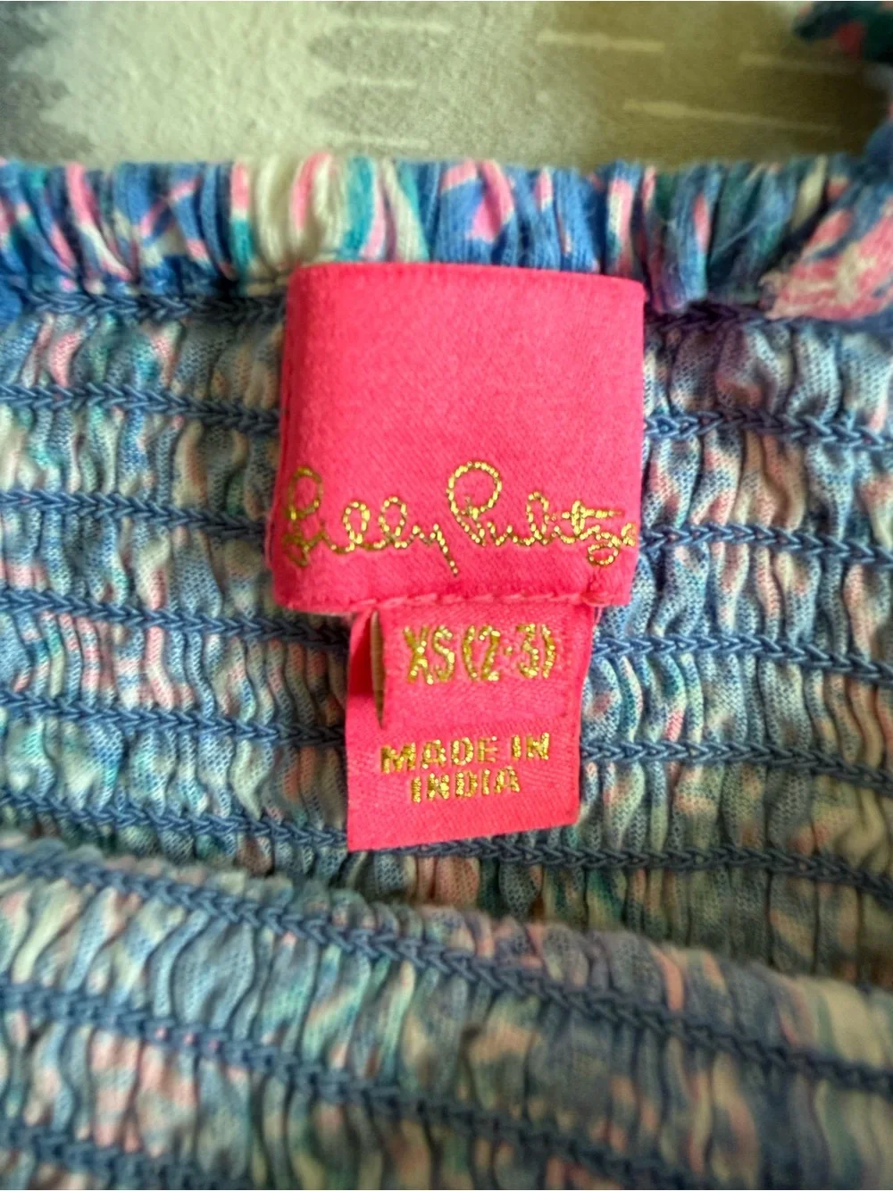 Lilly Pulitzer Blue & Pink Sailboats and Fireworks Smocked Sundress